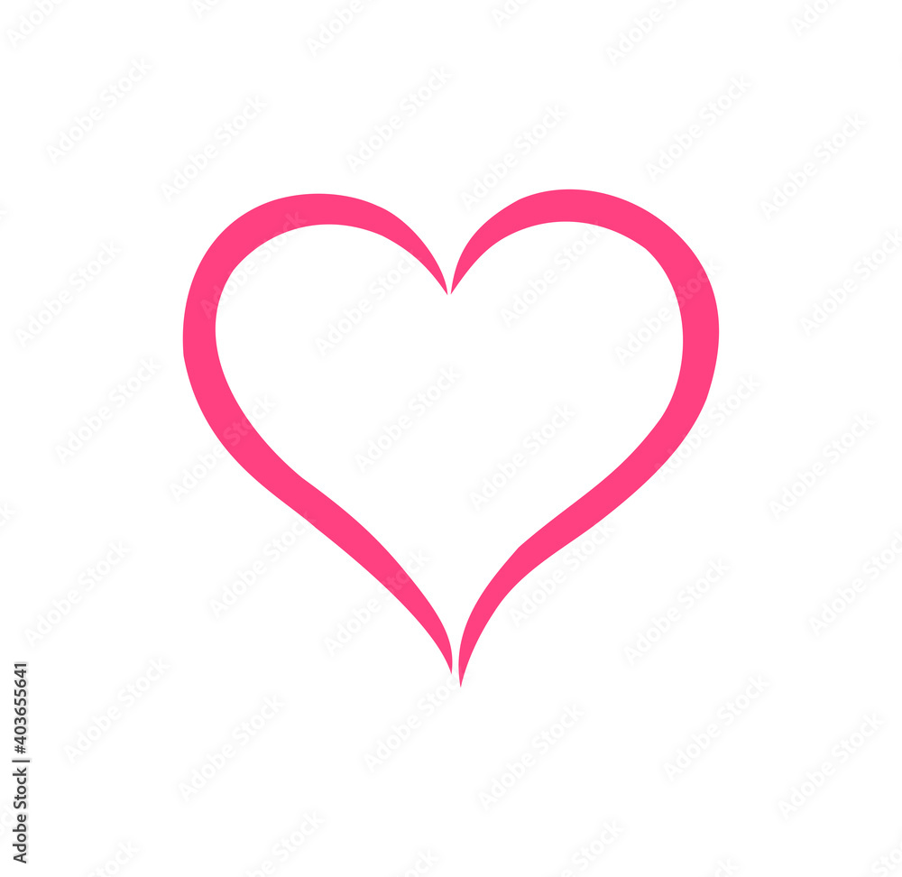 Pink heart shape outline stencil silhouette drawing. Love symbol. Decor. Decoration. Wedding icon. Valentine's day. Birthday Card. Frame.Plotter cut. Laser cutting. Holidays.Gift.Passion.Art .Sticker.