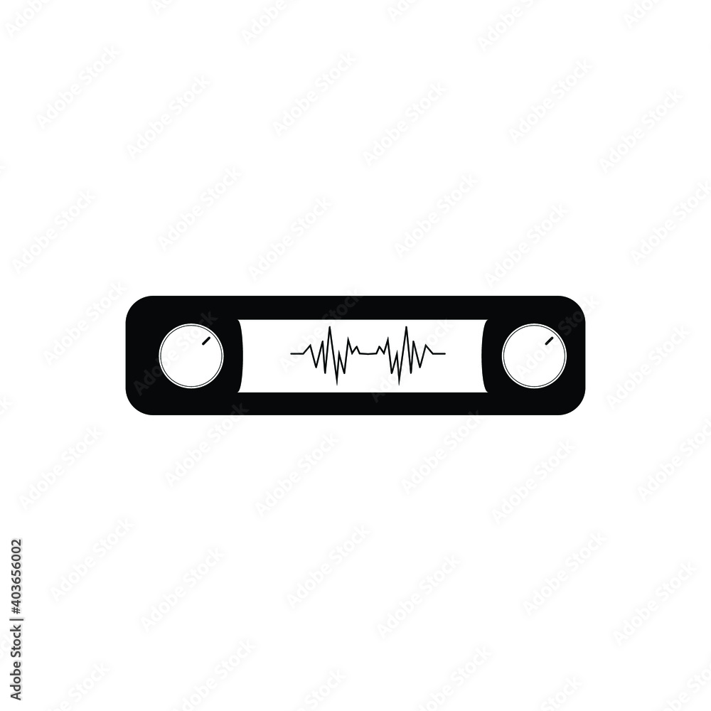 Radio tape recorder vector solid icons Radio tape recorder vector solid icons