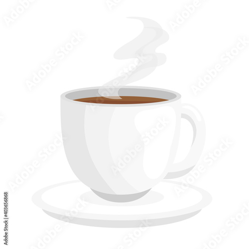 coffee cup design of drink caffeine breakfast and beverage theme Vector illustration