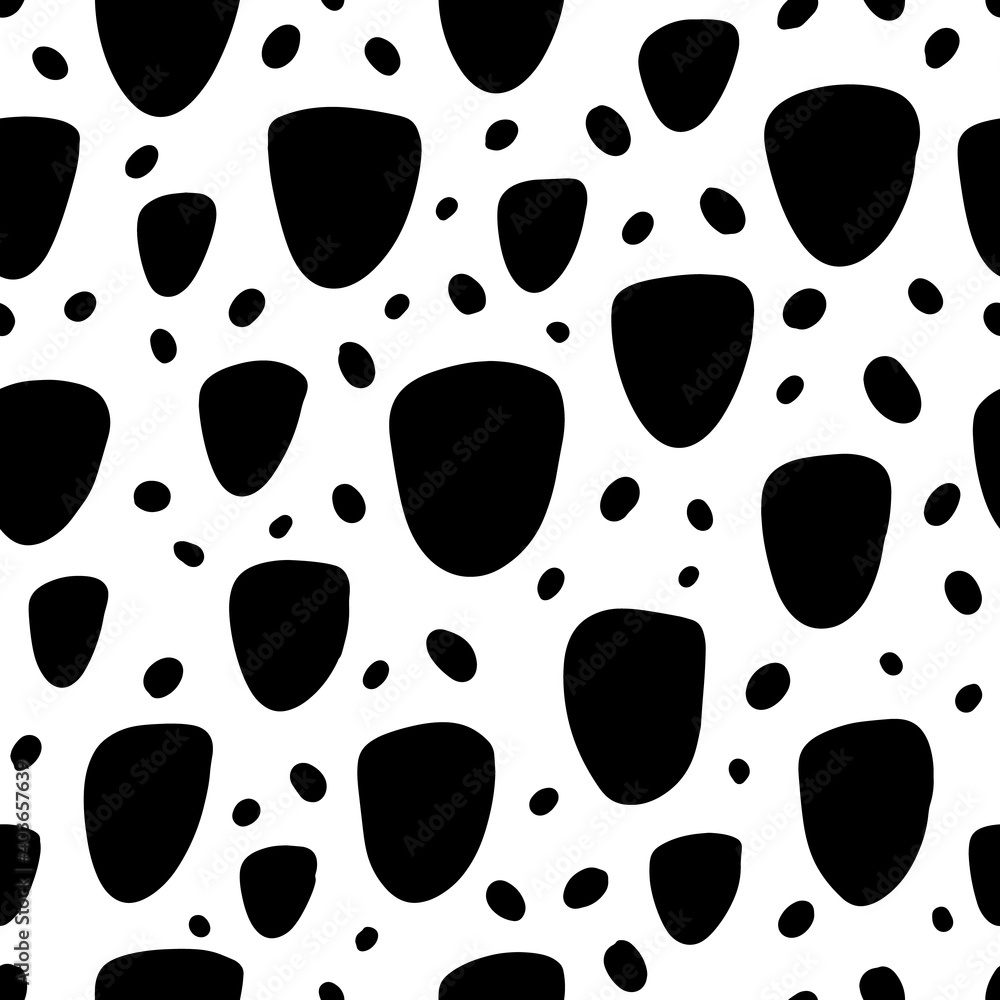 Fototapeta premium Hand drawn ink geometric shapes seamless pattern