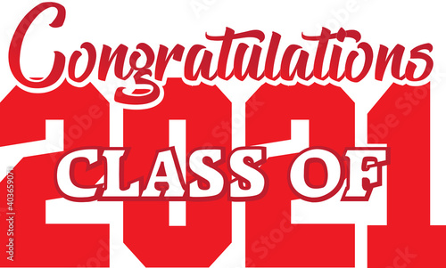 Class of 2021 Red Congratulations