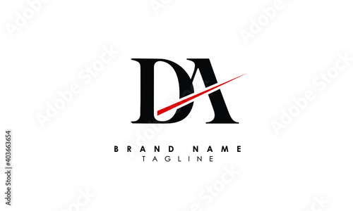 Alphabet letters Initials Monogram logo DA, AD, D and A