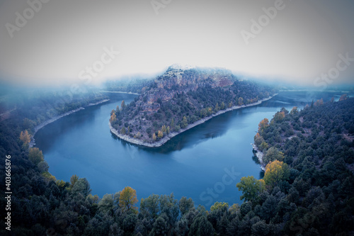 meander, Las Hoces del Río Duratón Natural Park, Segovia province, Spain photo