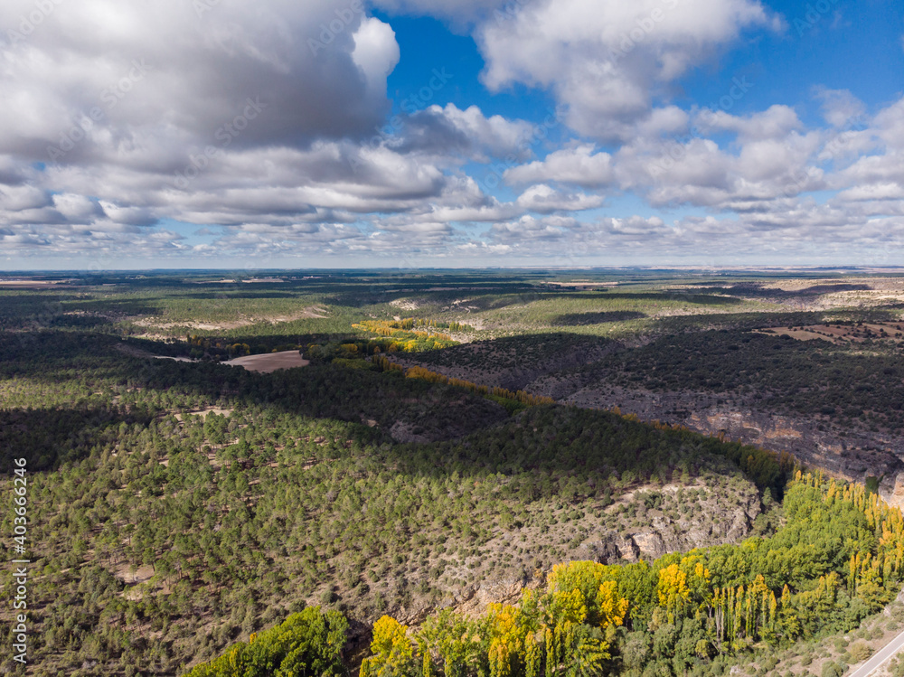 Naklejka premium meander, Las Hoces del Río Duratón Natural Park, Segovia province, Spain