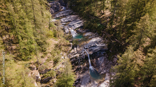 Cascade de la Lance Colmars les Alpes, Alpes de Haute Provence France photo