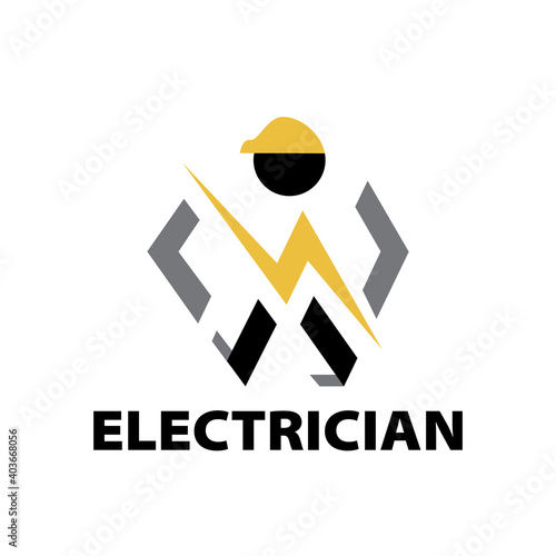 Vector logo of electrician and electronics repair