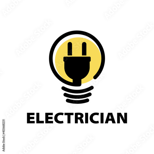 Vector logo of electrician and electronics repair