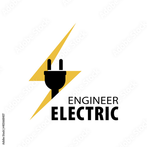 Vector logo of electrician and electronics repair