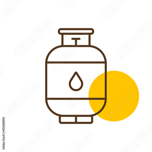 Propane gas cylinder vector icon