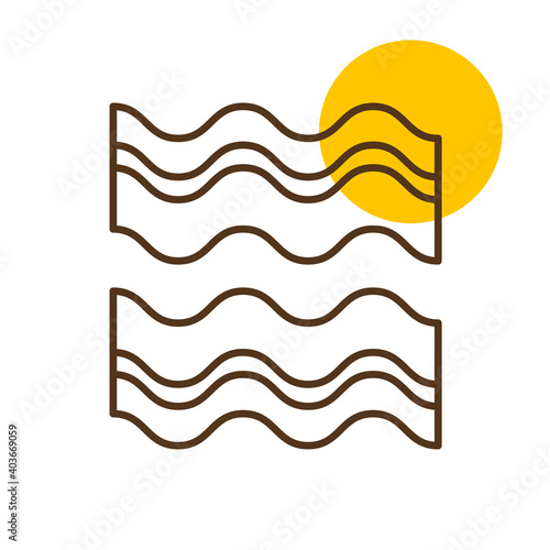 Bacon Strips vector icon. Barbecue and bbq grill
