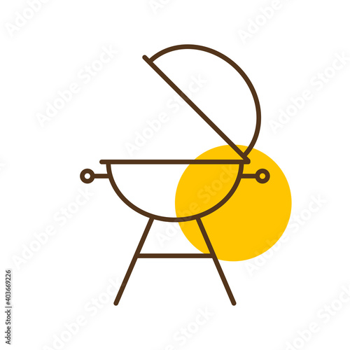 Grill barbeque cookout vector icon