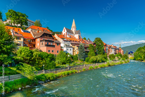 Obraz na płótnie The beautiful Austrian town of Murau, Western Styria, Austria w salonie