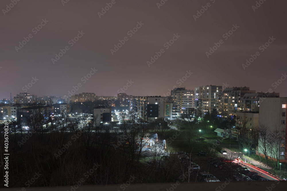 Nocna panorama Wrocławia.