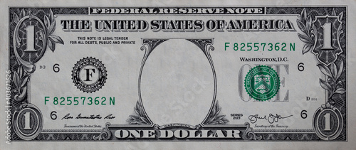 U.S. 1 dollar border with empty middle area © Ruslan