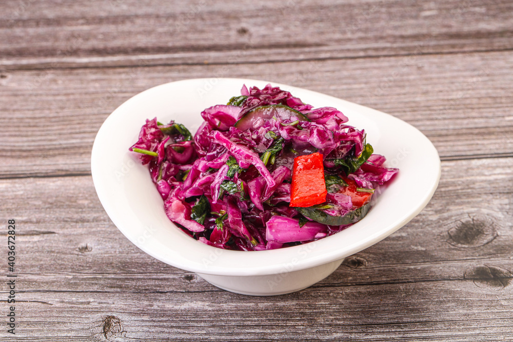Pickled red cabbage with herbs Pickled red cabbage with herbs