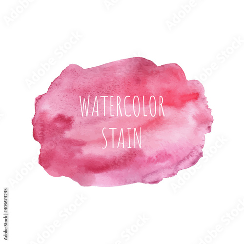 Burgundy painted with watercolors isolated on a white background. Watercolor background maroon