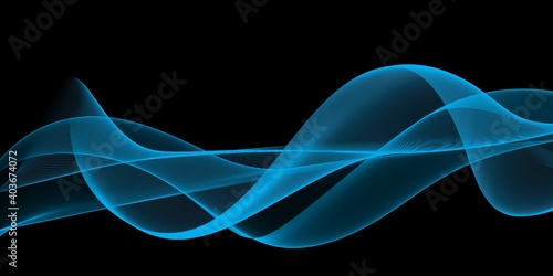 Abstract template background with blue wave  © gojalia