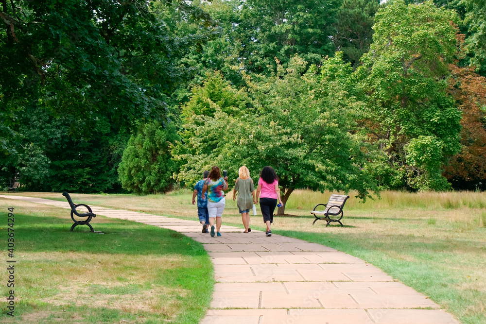 people walking in park people walking in park