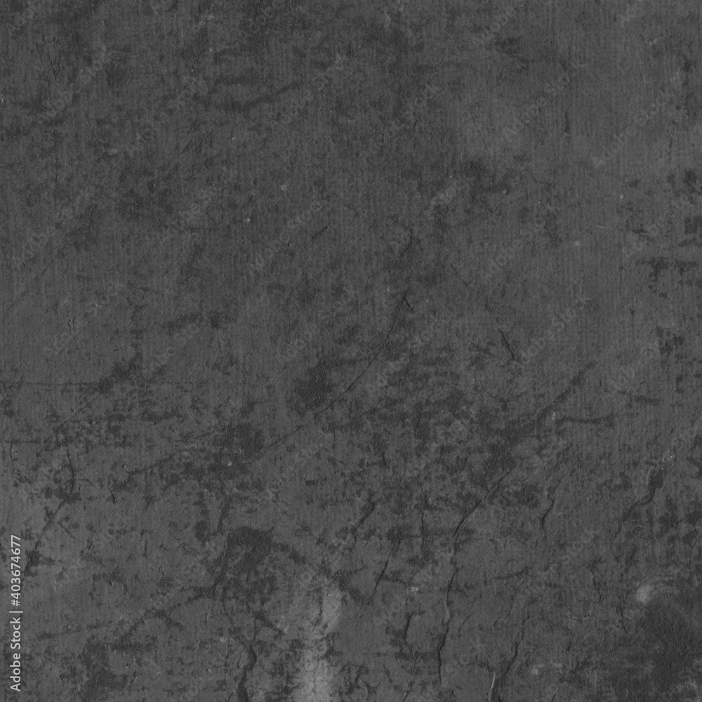 Fototapeta premium Cardboard black abstract texture close-up. Dark old paper background. Grunge concrete wall. Vintage blank wallpaper.