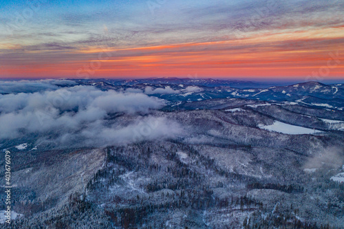 Fototapeta Naklejka Na Ścianę i Meble -  Panorama Beskidow