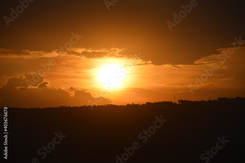 Coucher de soleil à Kigali (Rwanda)