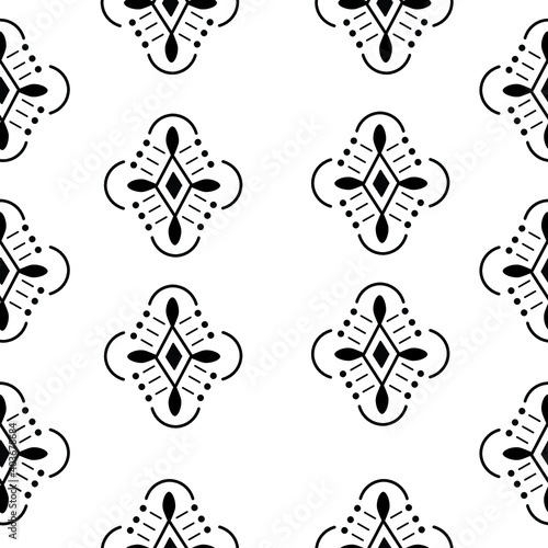 seamless pattern black and white. The indian style . The creative design background texture wallpaper abstract for websites, textile and print different product