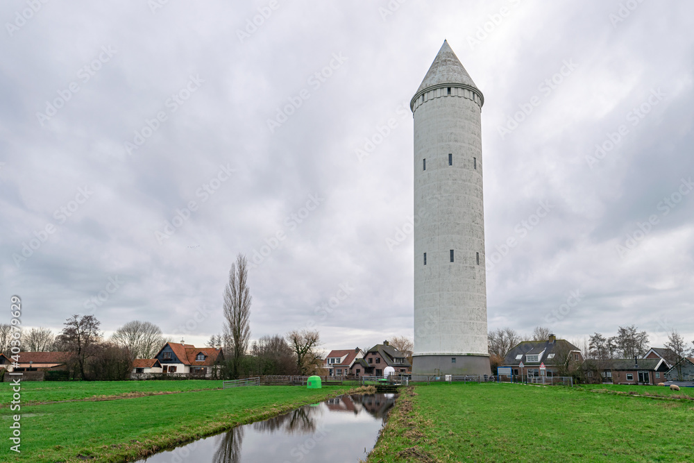 High water tower in the small village of Meije. The tower is nicknamed 