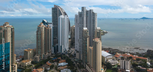 edificios rascacielos de punta pacifica en la ciudad de Panama  photo