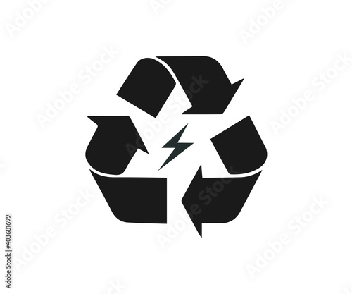 Green energy logo for environmental energy, alternative energy.