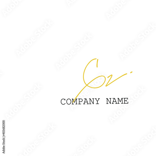 Gz handwritten logo for identity