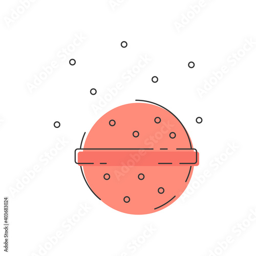 orange bath bomb sign