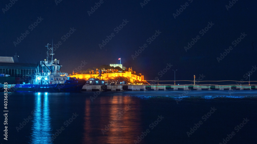 Fototapeta premium Kusadasi in Turkey, night shot