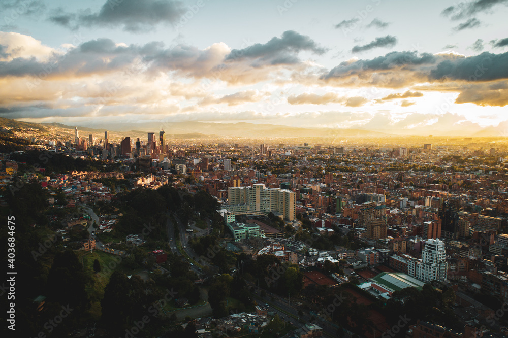 Fototapeta premium Atardecer Bogotá, Colombia 