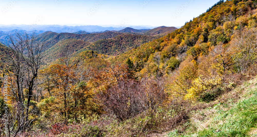 Autumn in the Appalachian Mountains Viewed Along the Blue Ridge Parkway