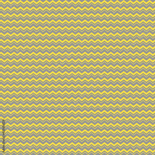 Chevron Pattern in Illuminating and Ultimate Gray, Yellow and Gray Zigzag Design