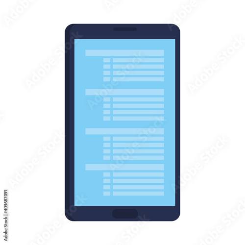 smartphone device with programming language vector illustration design
