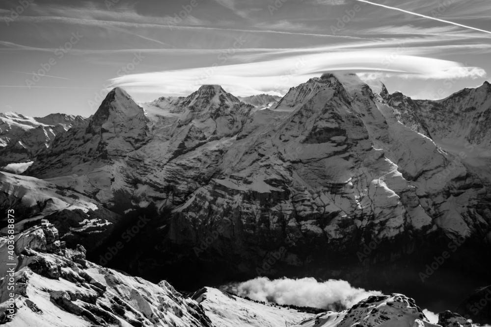 Hiking Swiss Alps, Bernese Oberland, Eiger Mönch Jungfrau, Grindelwald, Switzerland