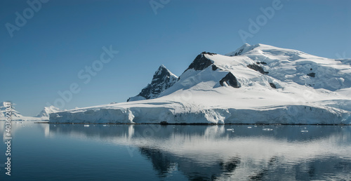 Wallpaper Mural Snowy mountains in sunny day, Paraiso Bay, Antartica. Torontodigital.ca
