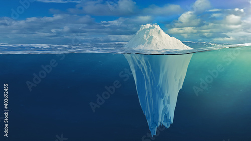 Illustration eines Eisbergs photo