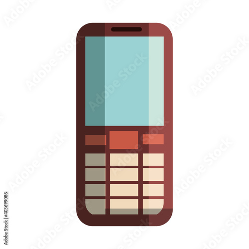 retro cellphone device isolated icon vector illustration design
