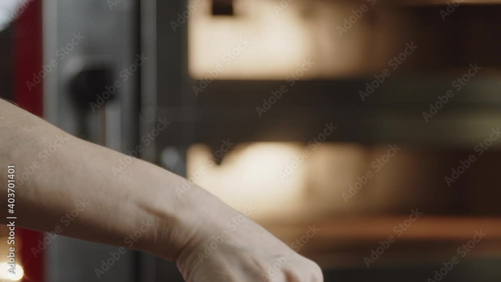 Chef showing mixture texture Chef showing mixture texture