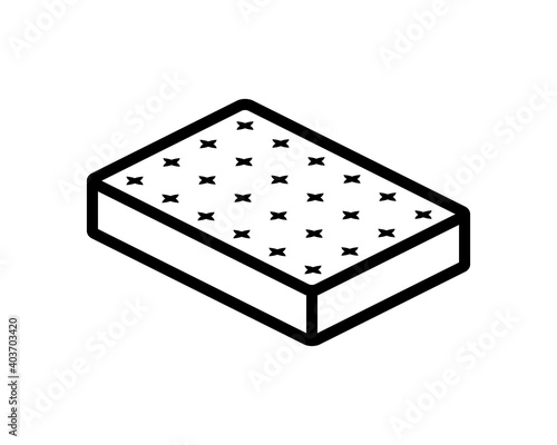 Mattress icon vector isolated on white background, Mattress transparent sign , thin pictogram or outline symbol design in linear style