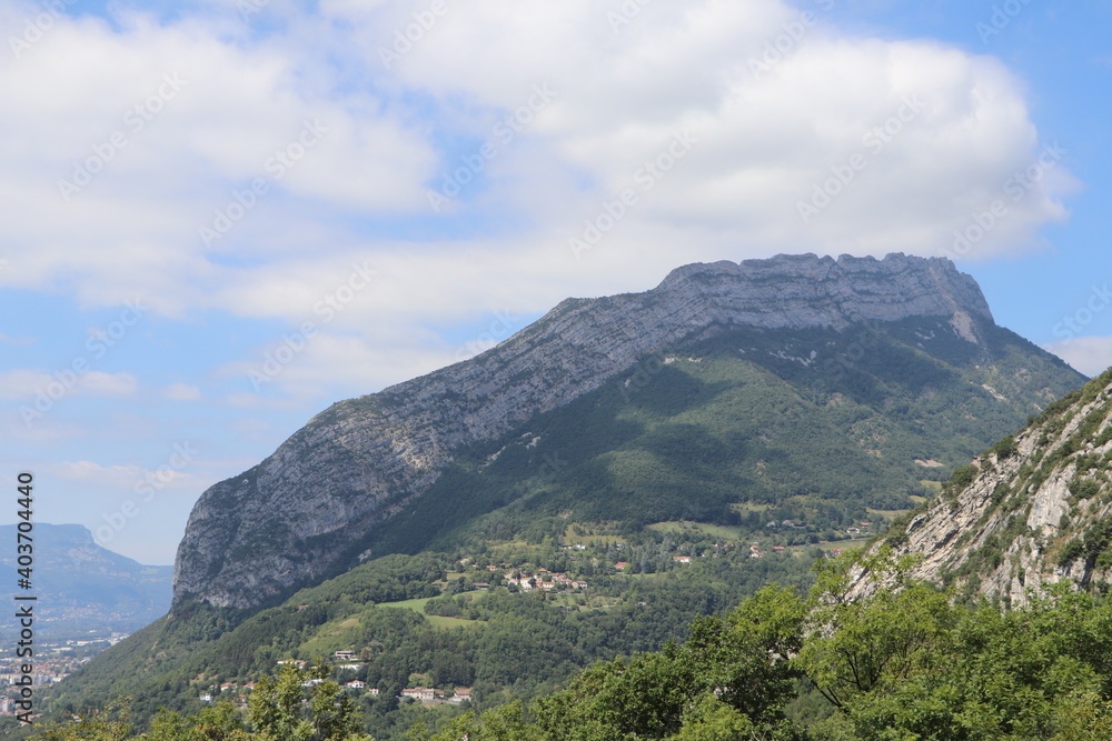 Naklejka premium Le Bastille ancient fortress in the city of Grenoble, France