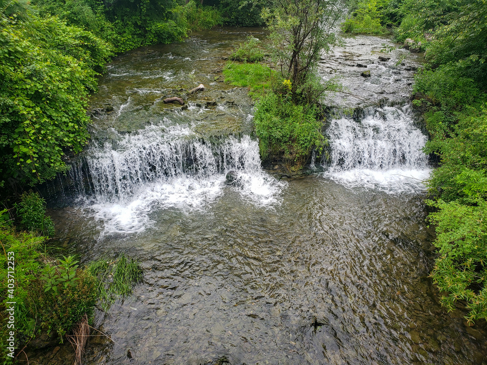 waterfall in the forest waterfall in the forest