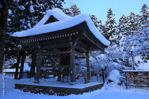 世界遺産 冬の平泉中尊寺