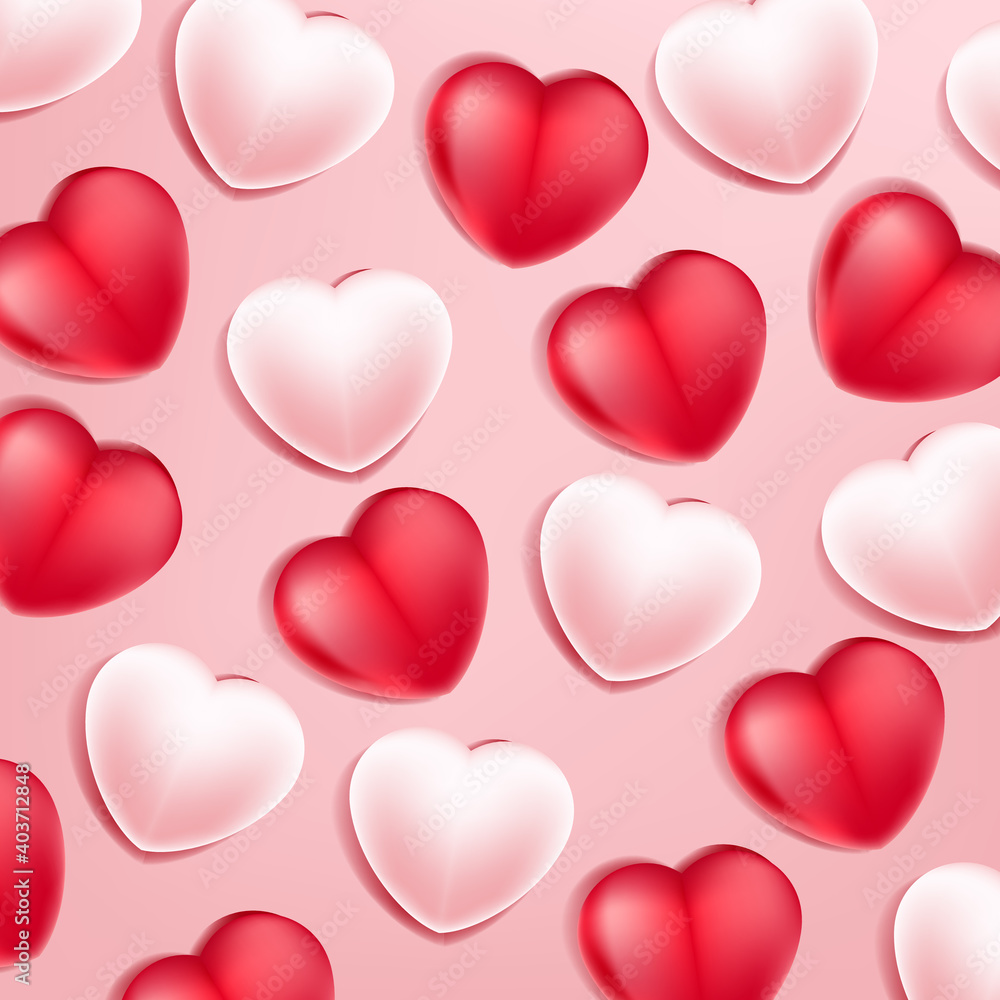 Love icon pattern. Valentine's day background
