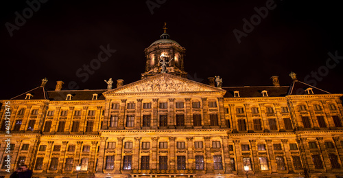 Photography Building in dam square in Amsterdam