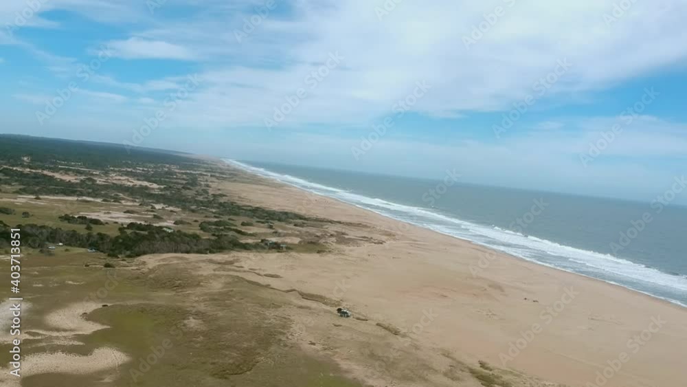Empty coastal beach of Rocha Uruguay taken during corona virus, white sandy beach of Atlantica Rocha Uruguay Empty coastal beach of Rocha Uruguay taken during corona virus, white sandy beach of Atlantica Rocha Uruguay