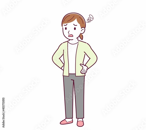 Young woman in a cardigan