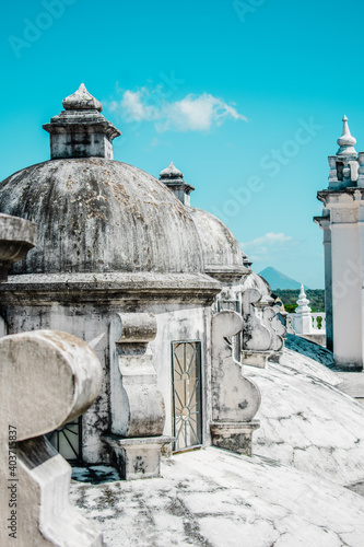 Calonial cathedral with neoclassical style in Leon, Nicaragua